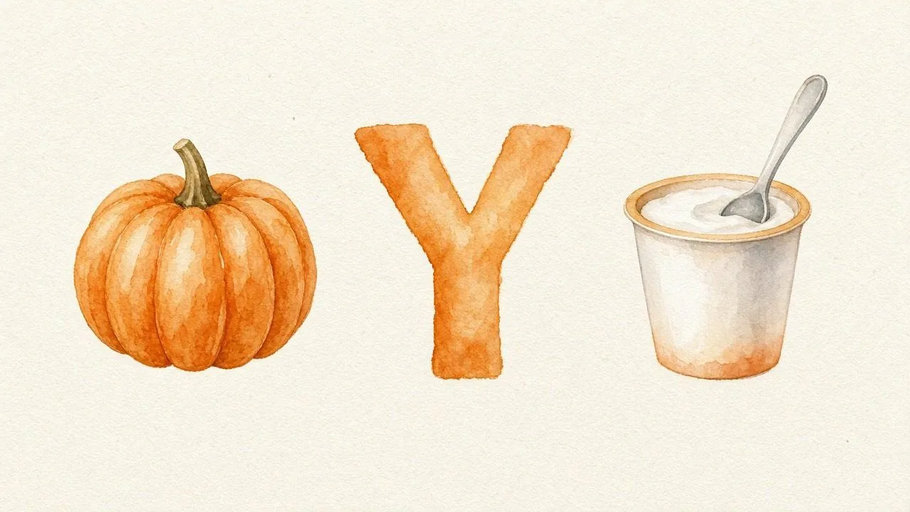 De pompoen (Jaqtien), de letter Y, Y van de yoghurt