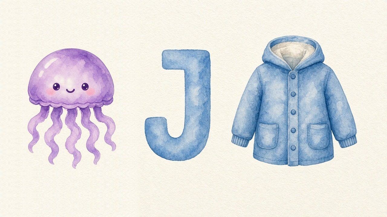 De kwal (Jellyfish), de letter J, J van de jas